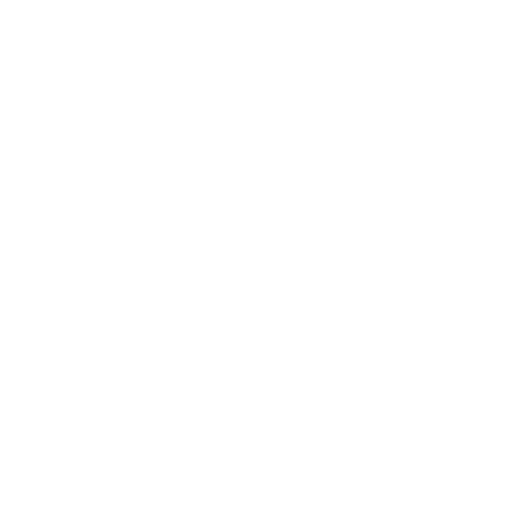 A white vintage logo design with decorative stars and leaves on a transparent background.