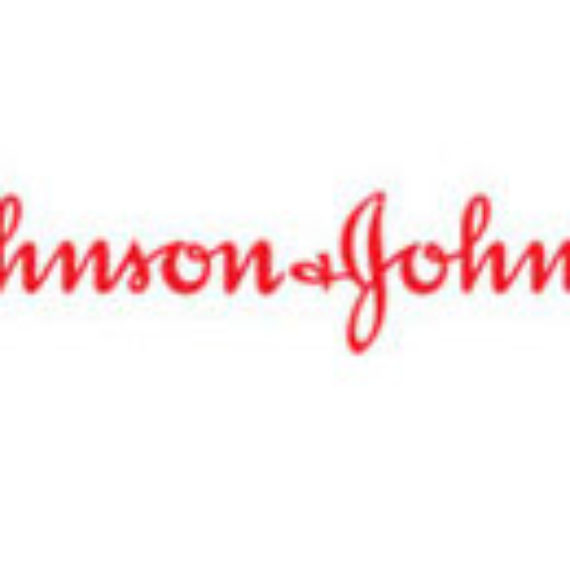 Johnson & Johnson logo in red cursive text.