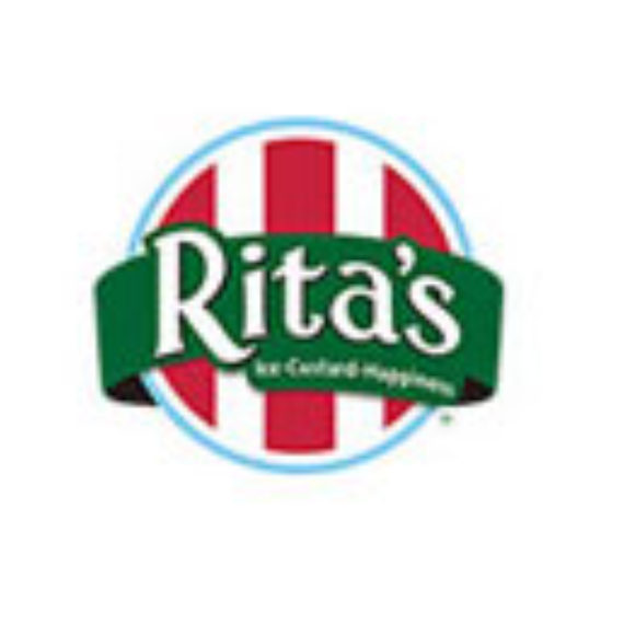 Rita's Italian Ice logo with red and white stripes.
